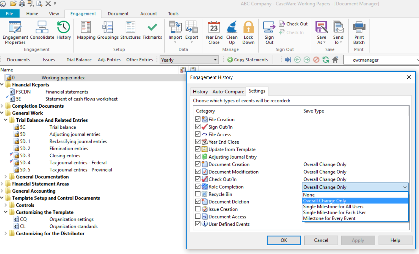 CaseWare Feature Spotlight Audit Trail